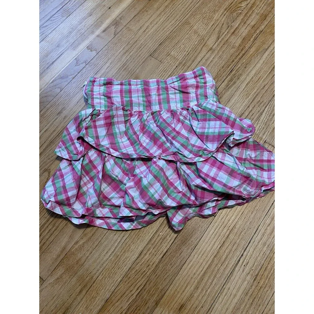 Gymboree Girl 8 Plaid Skort Green And Pink